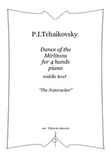 Tchaikovsky Dance of the Mirlitons for 4 hands