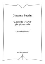 Aria Lauretta, Gianni Schicchi by Puccini. For piano solo